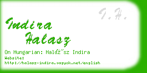 indira halasz business card